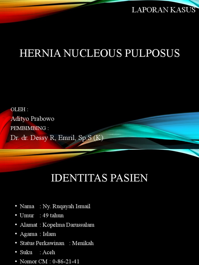Pengantar pada hernia nukleus pulposus lumbalis pdf