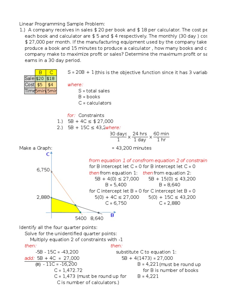 Linear Programming | PDF | Linear Programming | Algorithms