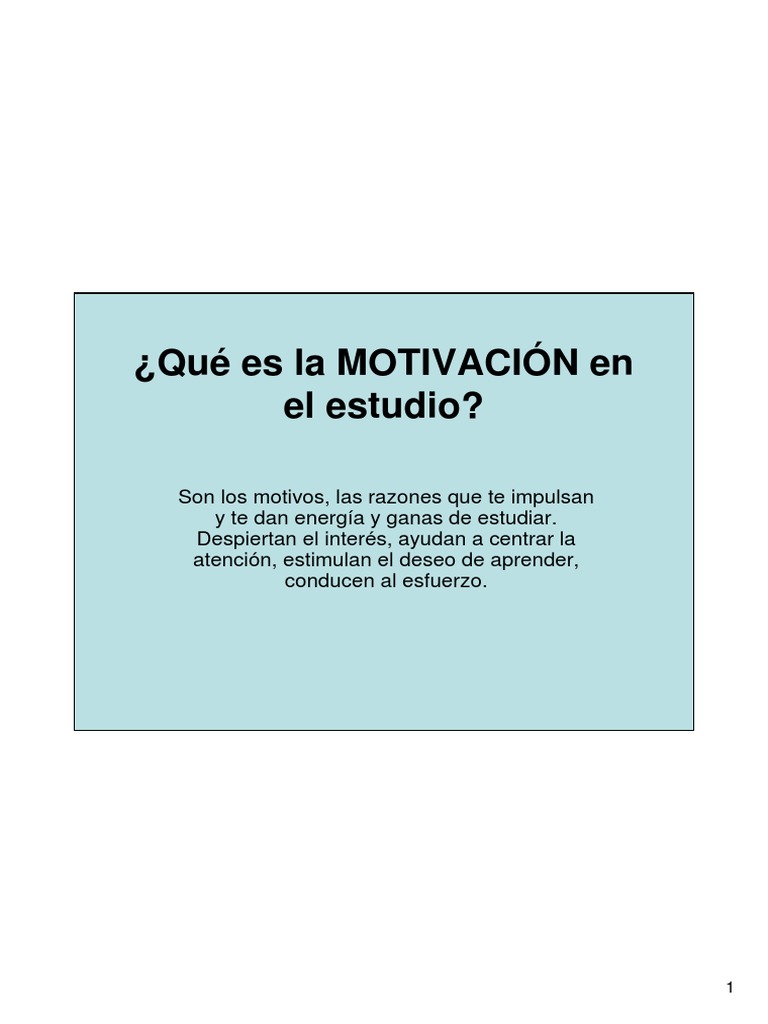 Tipos y Claves de Motivación Estudiantil | PDF | Motivación | Motivacional