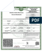 Acta de nacimiento Santiago Suarez Paradis