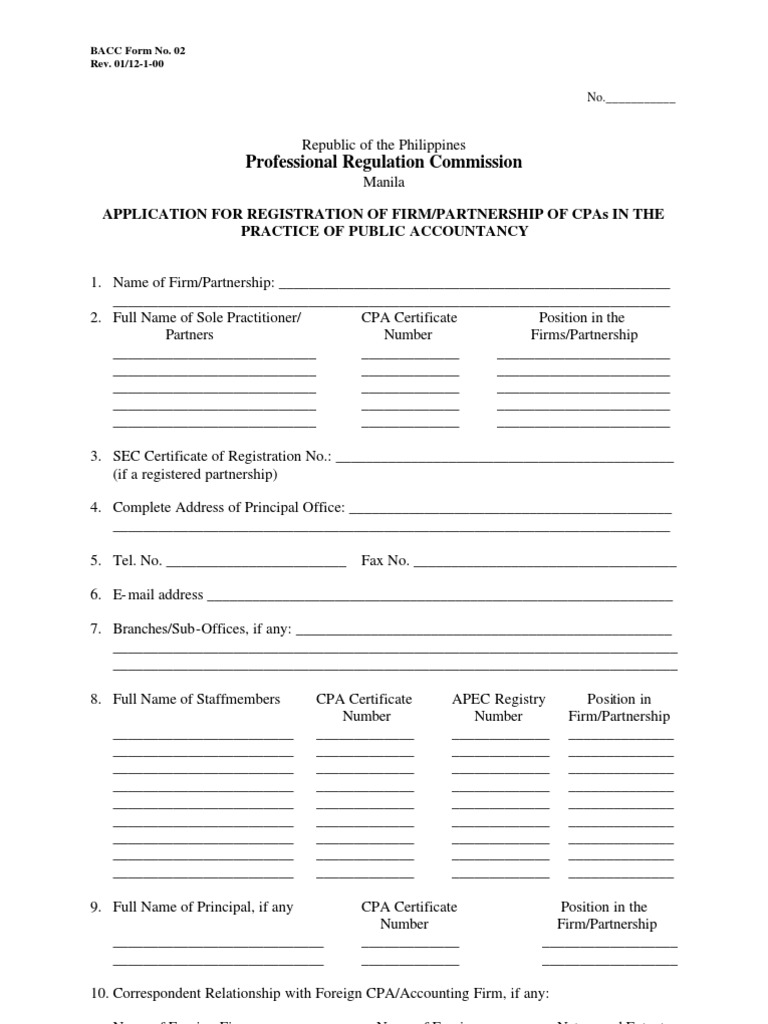 BACCForm | PDF