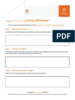 Cognitive Restructuring Worksheet