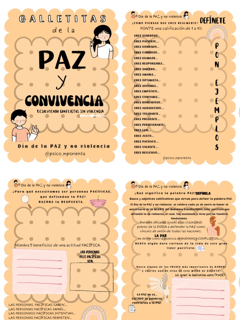 Actividades para Fomentar la Paz Infantil | PDF | Paz | Violencia