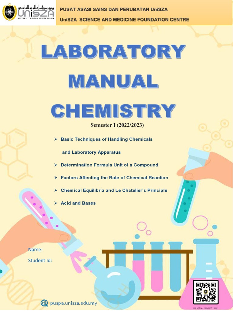 Lab Manual Chemistry I Paa10304 2022 20223 PDF Chemical