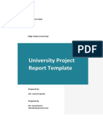 University Project Report Template