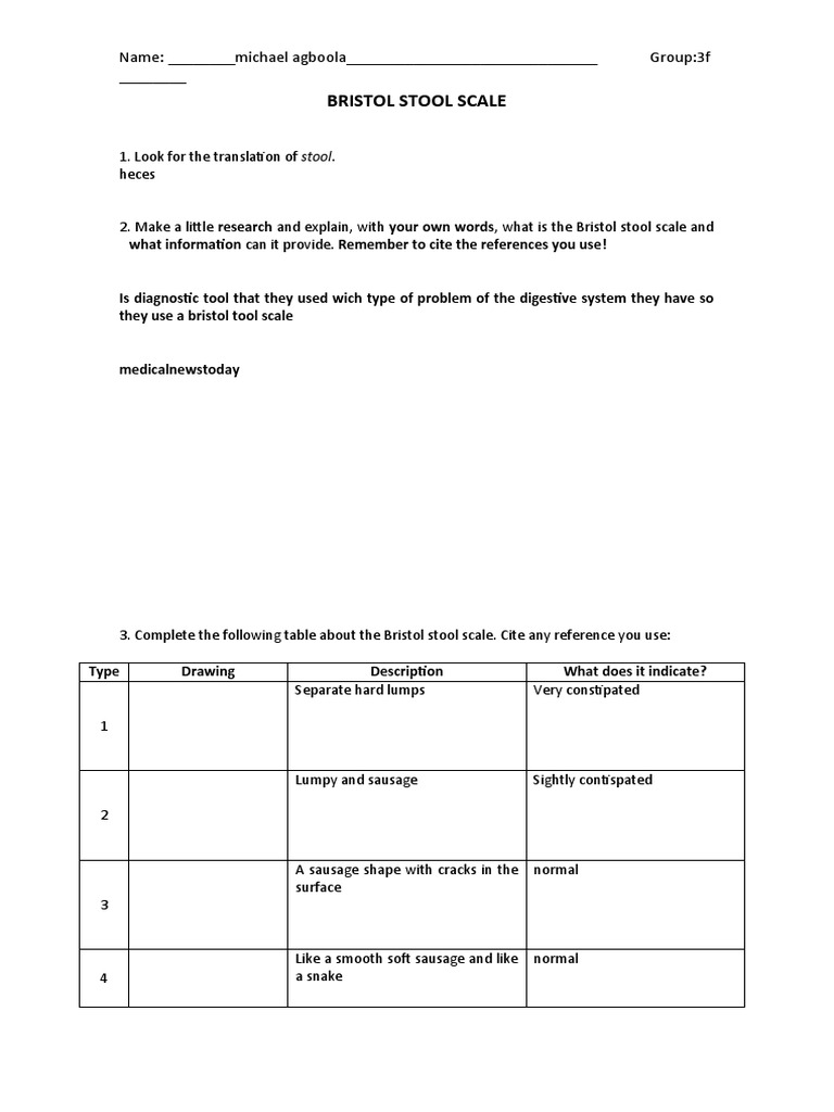 Bristol Stool Scale | PDF