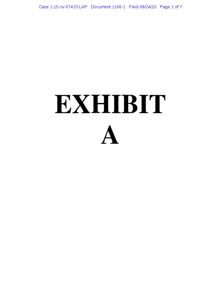 Exhibit A Gov Us Courts Nysd 447706 1106-1-1 | PDF | Deposition (Law)