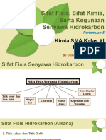 Hidrokarbon Pertemuan 5 Sifat Fisik, Sifat Kimia Dan Kegunaan Hidrokarbon