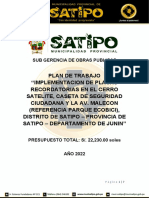 Plan de Trabajo de Instalacion de Letras Satipo