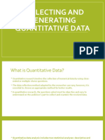 Collecting and Generating Quantitative Data