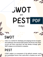 Pink and Brown Playful Business SWOT Analysis Graph