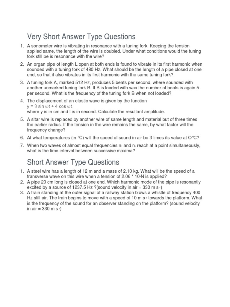 very-short-answer-type-questions-pdf-sound-waves