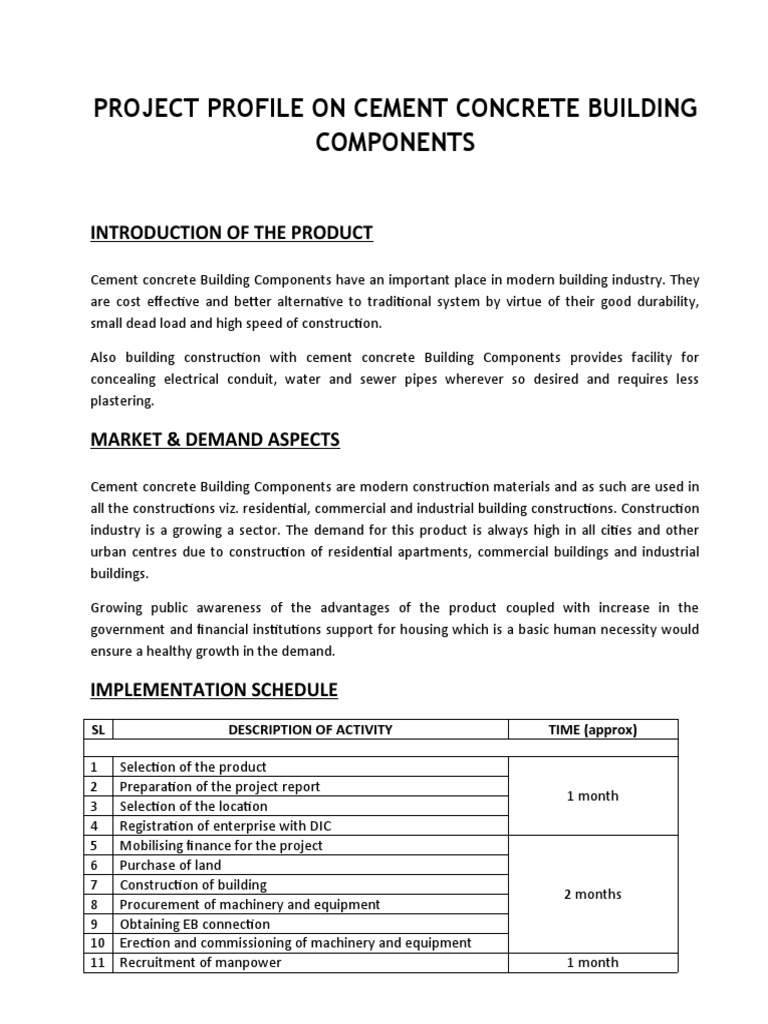 Project Report Dic | PDF | Concrete | Cement