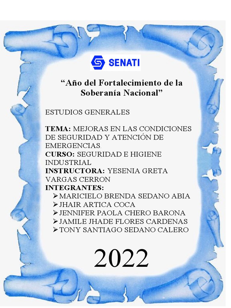 Carátula de Seguridad e Higiene Industrial | PDF | Seguridad y salud ...