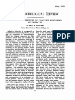 Schiller - Constituents of Innate Tool Using in Primates 1952