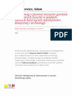 Łukaszewicz, Kilka Uwag o Pisowni Wyrazów Greckich, Studia - I - Materialy - Archeologiczne-R2009-T14-S105-117