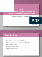 Encuesta Demográfica EDAS, Desnutrición y Anemia 2021 Perú