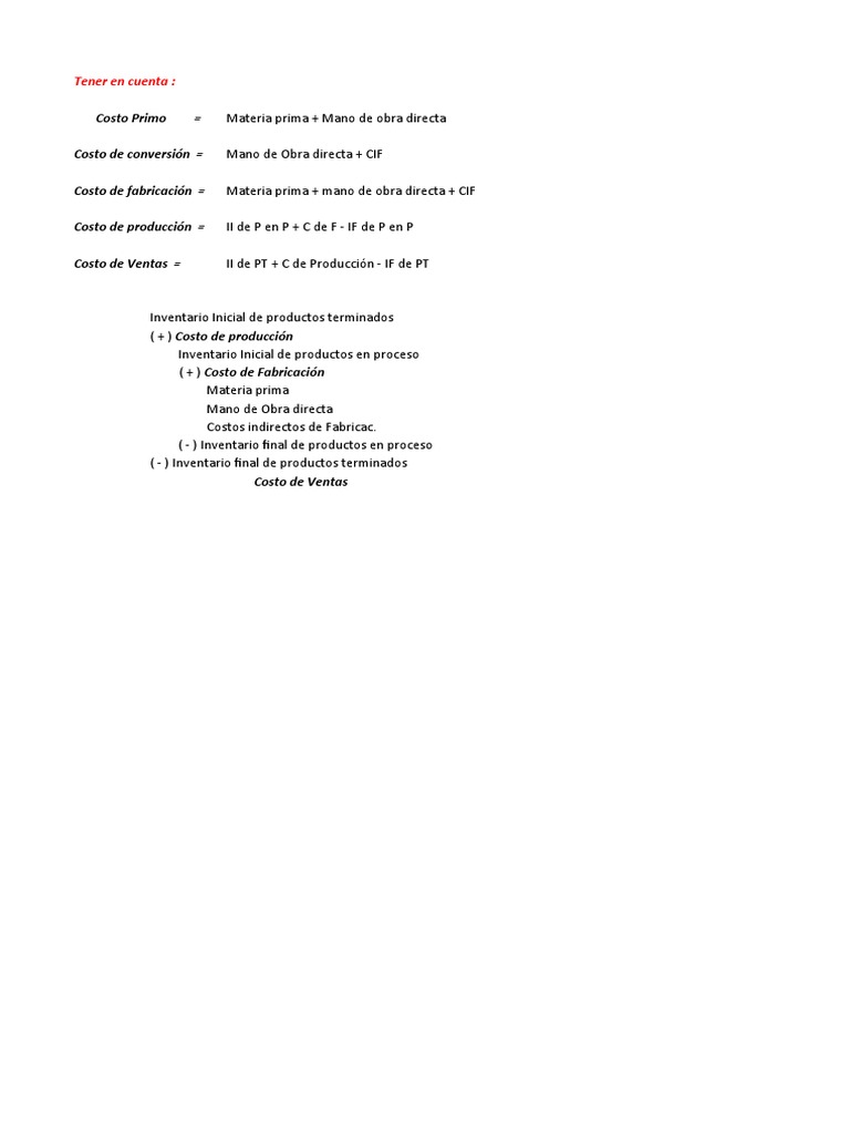 Cálculo de Costos y Estado de Resultados | PDF | Estado de resultados ...