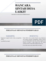 Wawancara Dengan Pemerintah Desa Laikit