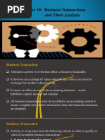 Chapter 10 Transactions and Their Analysis As Applied To The Accounting Cycle of A Service Business 1