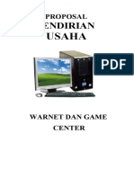 PROPOSAL PENDIRIAN USAHA WARNET DAN GAME CENTER