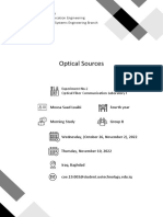 Optical Sources Lab Report