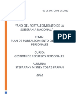 PRESENTACIÓN Plan de Fortalecimiento de Recursos PersonaleS