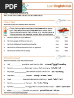 Grammar Practice Will Future Predictions Worksheet