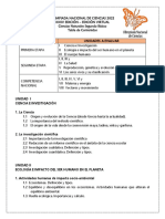 Tabla de Contenidos Ciencias Naturarles 2-2022