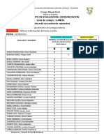 Evaluación de comunicación en niños de 5 años