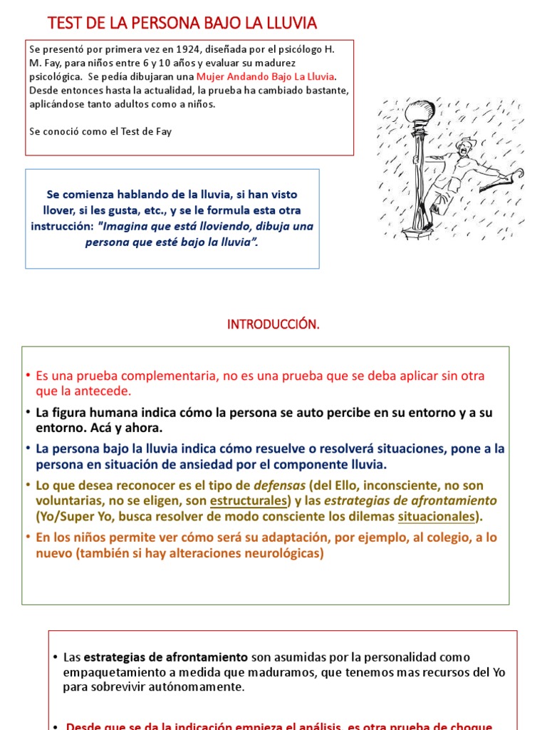 Test de La Persona Bajo La Lluvia | PDF | Lluvia | Temor