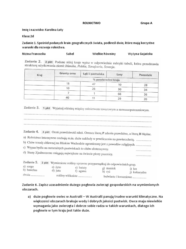 Rolnictwo A | PDF