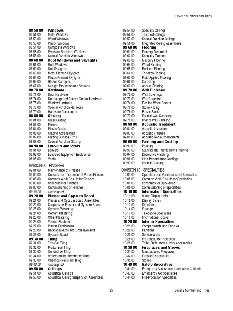 Level 2 Numbers and Titles Overview | PDF | Window | Flooring