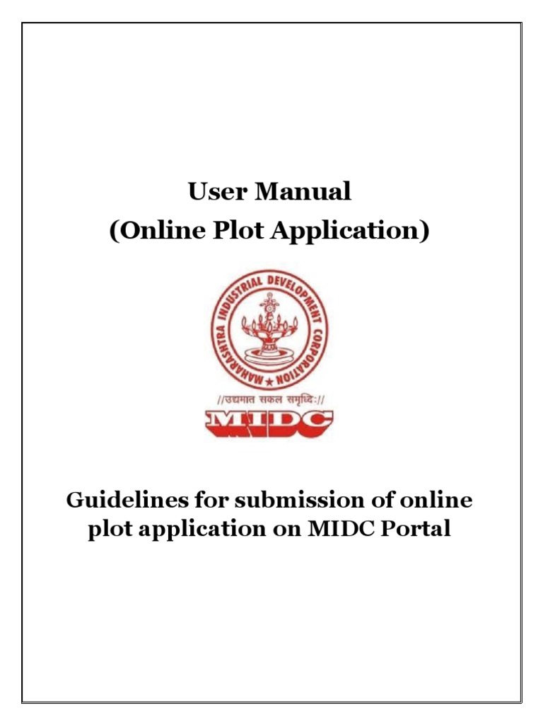 MIDC Online Plot Application Guide | PDF | Password | Computing