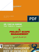 Project Management - Lecture Outlines (Ch. 5) Scope