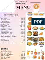 Gradient Modern Lunch Food Menu