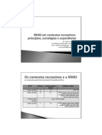 RRMD em Contextos Recreativos Princípios, Estratégias e Experiências