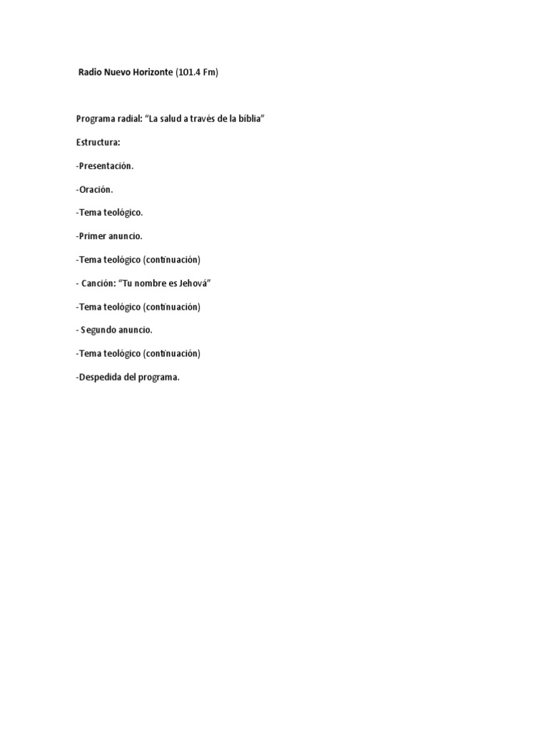 Programa Radial | PDF