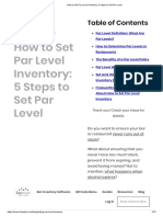 How To Set Par Level Inventory - 5 Steps To Set Par Level
