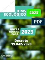 Novas Regras para o ICMS Ecológico 2023
