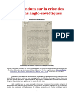 Rakovski Memorandum Sur Relation Anglo-Soviets 1925 OK
