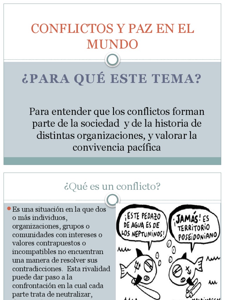Conflictos y Paz en El Mundo | PDF | Conflicto (proceso) | Paz
