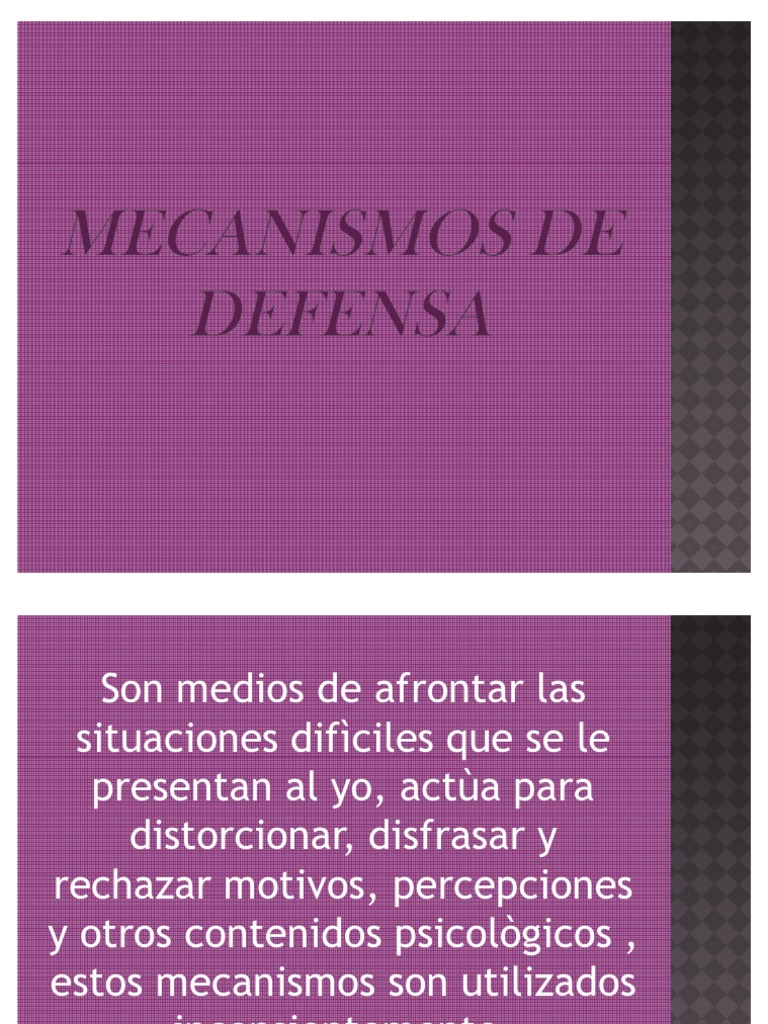 Mecanismos de Defensa PDF