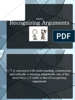 Recognizing Arguments