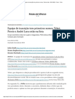 Transição de Governo: Tebet, Persio e França na equipe