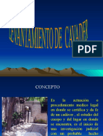 Diligencia de Levantamiento de Cadaver