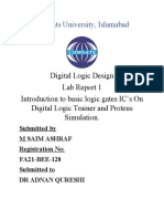 Comsats University, Islamabad - Digital Logic Design Lab Report 1