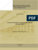 Estudo dos esforços em ponte de concreto armado