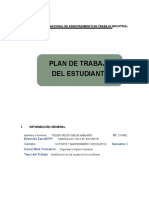 Plan de Trabajo Del Estudiante Toledo Solis Carlos Armando