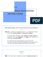 Chapter 5 - Managing Innovation Within Firms